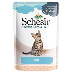 Натуральні консерви в желе для кошенят Schesir Kitten Care Tuna з тунцем 171030 фото