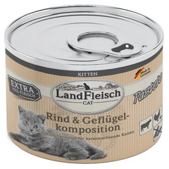 Паштет для кошенят LandFleisch з яловичини і м'яса птиці LF-C0013 фото
