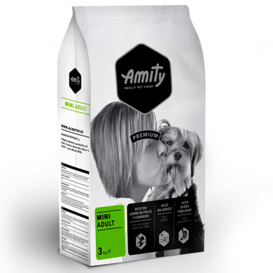 Сухой корм для собак мелких пород Amity Mini Adult с курицей и ягненком 778    MINI 3KG фото