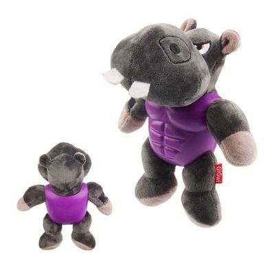 Іграшка для Собак Gigwi I'm Hero Гіпопотам з Гумовим Тілом і пищалкою 20 см Gigwi8090 фото