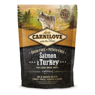 Сухой корм для взрослых собак крупных пород (весом от 25 кг) Carnilove Salmon & Turkey Large Breed (лосось и индейка) 150828/8652 фото